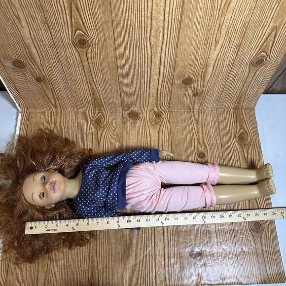UNEEDA Wispy Walker Red Hair Brown Eye Doll "I Will Walk With You" Doll 27" TS18 - Picture 11 of 12